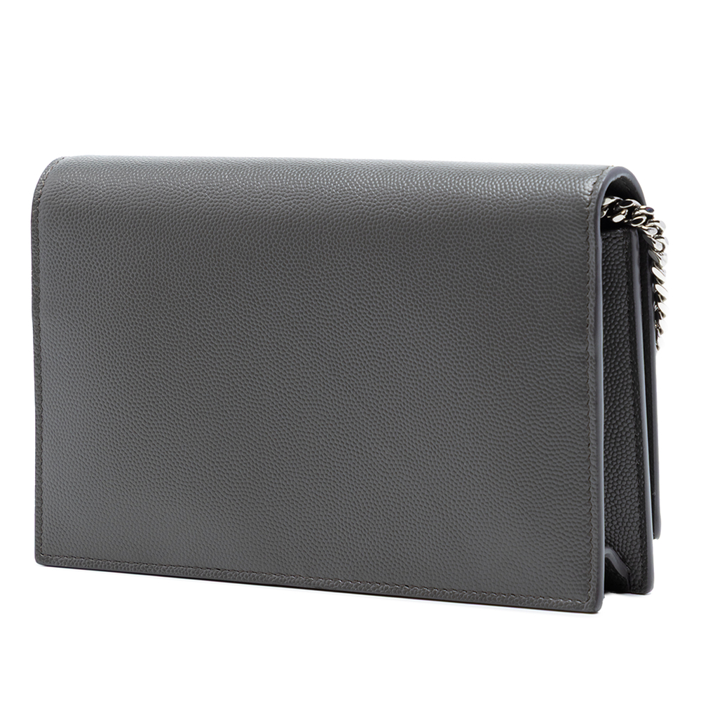 Pre-Loved Saint Laurent Grain de Poudre Monogram Kate Tassel Wallet on Chain - Picture 2 of 7